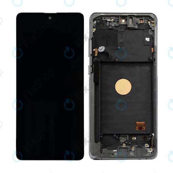 Samsung Galaxy Note 10 Lite N770F - Ecran LCD + Sticlă Tactilă + Ramă (Aura Black) OLED