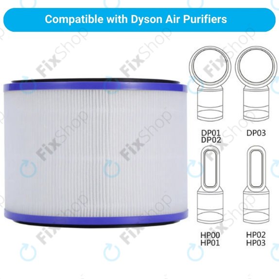 Dyson Pure Hot + Cool-series, Pure Cool Desk-series - Filtru HEPA (Carbon activ) (Purple)