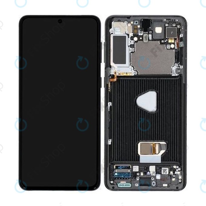 Samsung Galaxy S21 Plus G996B - Ecran LCD + Sticlă Tactilă + Ramă (Phantom Black) - GH82-24554A, GH82-24553A, GH82-27267A Genuine Service Pack