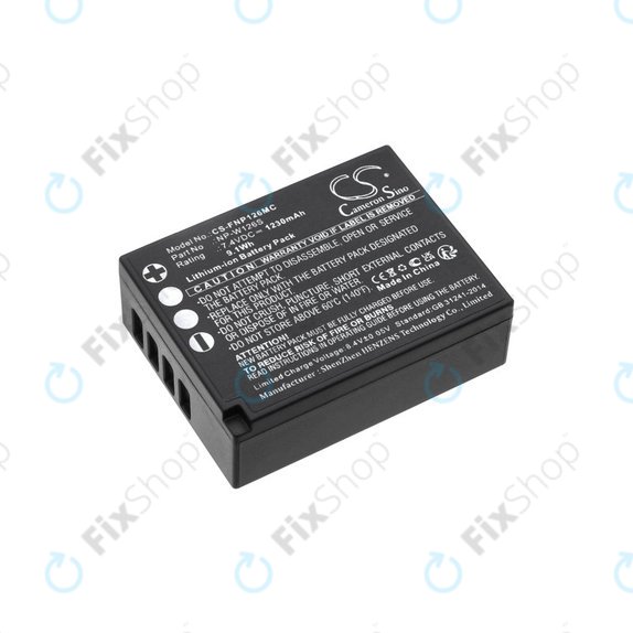 Baterie pentru Fujifilm Finepix Hs30, X-T30, 1230mAh, Li-Ion, 7.4V, NP-W126S, HQ