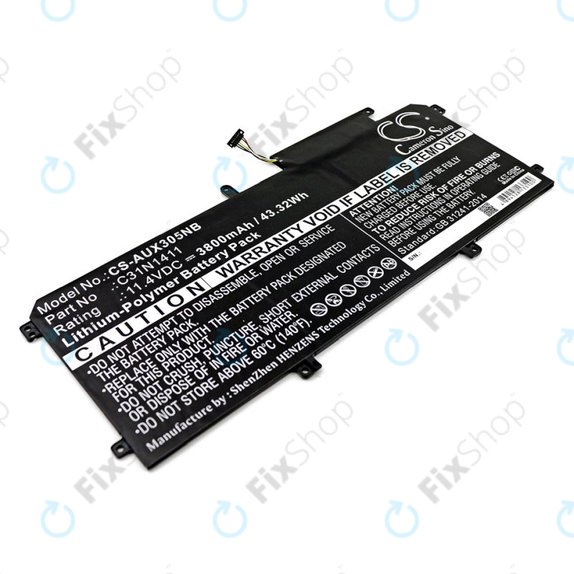 Baterie pentru Asus Zenbook UX305, 3800mAh, Li-Pol, 11.4V, C31N1411, HQ