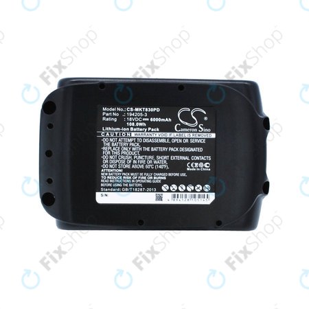 Makita B, C, D, F, G, H, J, L, M, P, S, T, U, V, X-series - Baterie BL18xx Li-Ion 6000mAh HQ