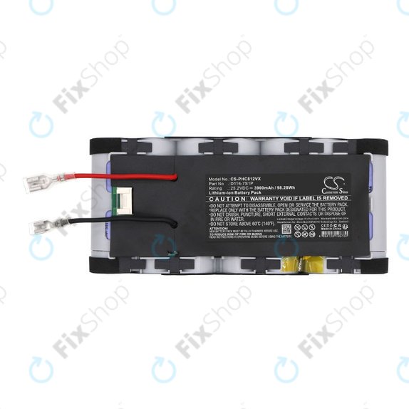 Baterie pentru Philips Aqua Plus 8000, XC8349/01, XW8122/82, 3900mAh, Li-Ion, 25.2V, D116-7S1P, HQ