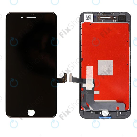 Ecran pentru iPhone 8 Plus, Black, Sticlă tactilă cu ramă, Refurbished