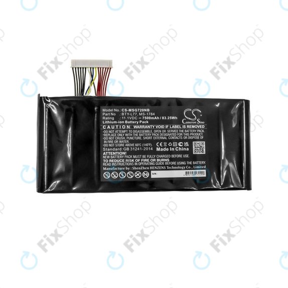 Baterie pentru MSI GT72, MSI WT72, 7500mAh, Li-Ion, 11.1V, BTY-L77, HQ