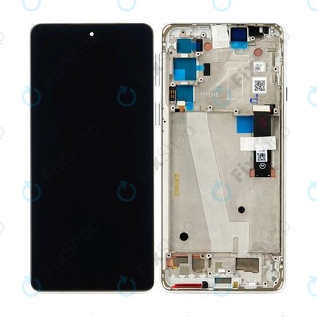 Motorola Edge 20 XT2143 - Ecran LCD + Sticlă tactilă + Ramă (Frosted White) - 5D68C19194 Genuine Service Pack