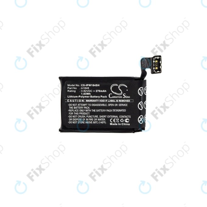 Apple Watch 3 38mm - Baterie A1848 (GPS + Cellular Version) 270mAh HQ