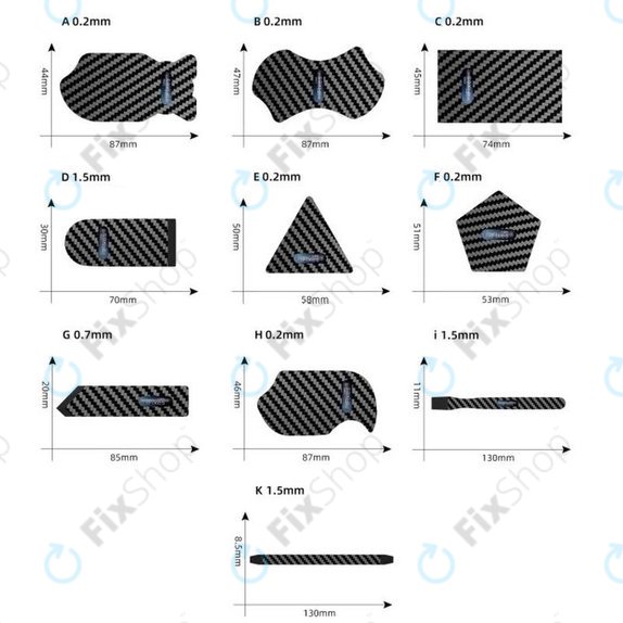 iFixes - Unealtă de Deschidere Ultra-Subțire din Carbon A