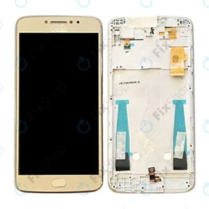 Motorola Moto E4 Plus XT1771 - Ecran LCD + Sticlă Tactilă + Ramă (Gold) TFT