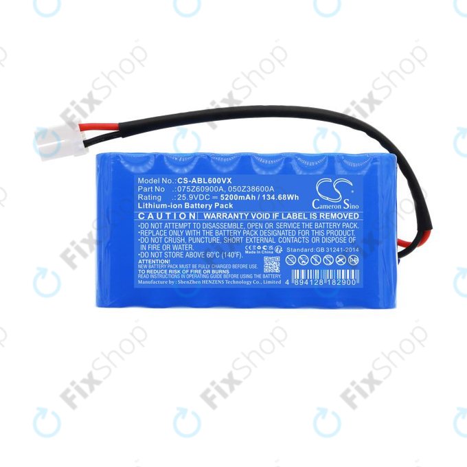 Baterie pentru Wiper i130S, Ambrogio Twenty Elite, 5200mAh, Li-Ion, 25.9V, 075Z60900A, HQ