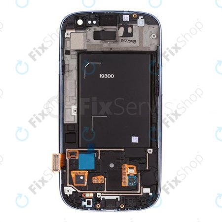 Samsung Galaxy S3 i9300 - Ecran LCD + Sticlă Tactilă + Ramă (Pebble Blue) OLED