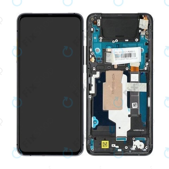 Asus Zenfone 7 ZS670KS, 7 Pro ZS671KS - Ecran LCD + Sticlă Tactilă + Ramă (Aurora Black) - 90AI0021-R20010 Genuine Service Pack