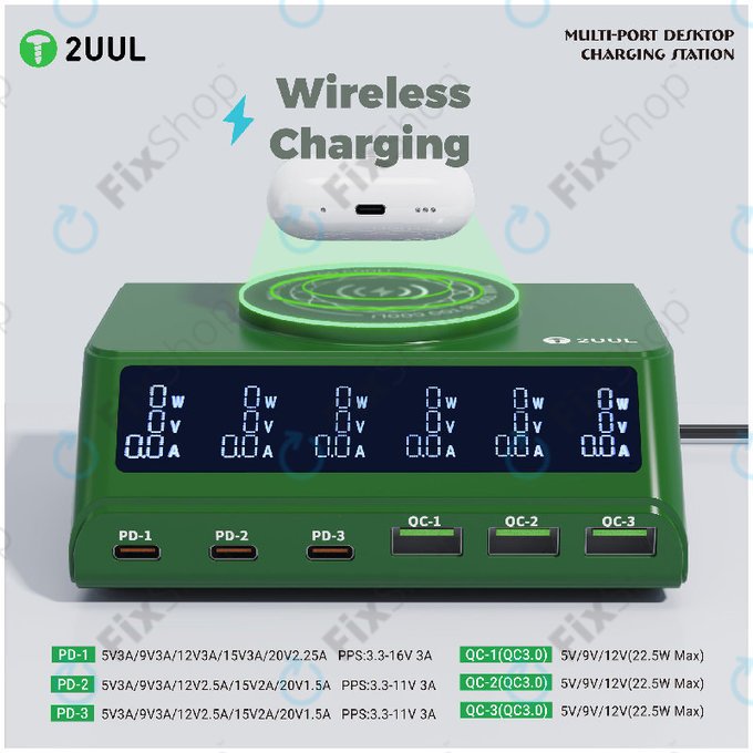 Încărcător de birou multi-port, 2UUL PC11