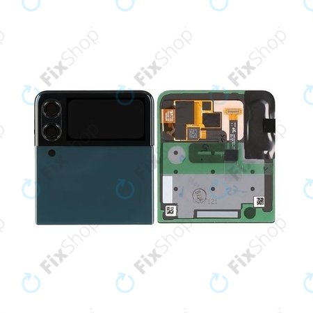 Samsung Galaxy Z Flip 3 F711B - Ecran LCD + Sticlă Tactilă + Ramă (Extern) (Green) - GH97-26773C Genuine Service Pack