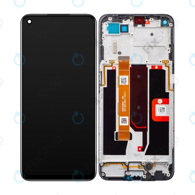 Oppo A54 5G, A74 5G - Ecran LCD + Sticlă Tactilă + Ramă (Fluid Black) TFT
