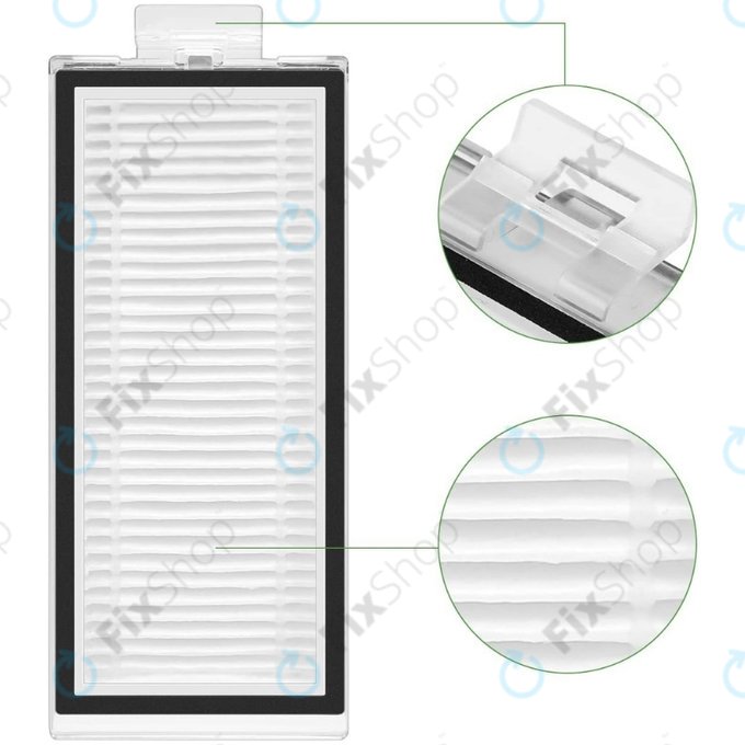 Set de piese de schimb pentru Xiaomi Roborock Q7+, Q7 Max, Q7 Max+ (2x Perie principală, 4x Filter, 4x Perie laterală – albă)