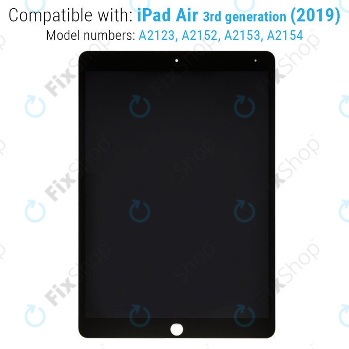 Apple iPad Air (3rd Gen 2019) - Ecran LCD + Sticlă Tactilă (Black) Refurbished