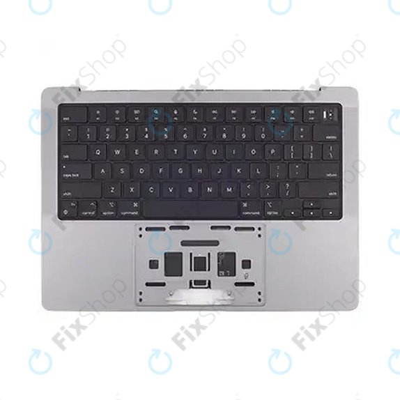 Ramă superioară tastatură pentru MacBook Pro 14", A2918 (2023), cu tastatură US și baterie, Space Gray, 661-35708, Genuine Apple