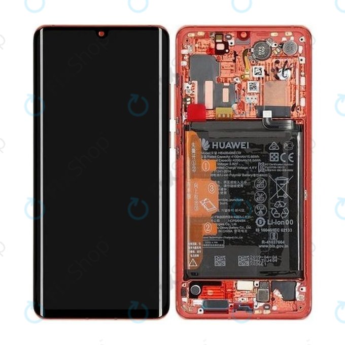 Huawei P30 Pro - Ecran LCD + Sticlă Tactilă + Ramă + Baterie (Amber Sunrise) - 02352PGK Genuine Service Pack