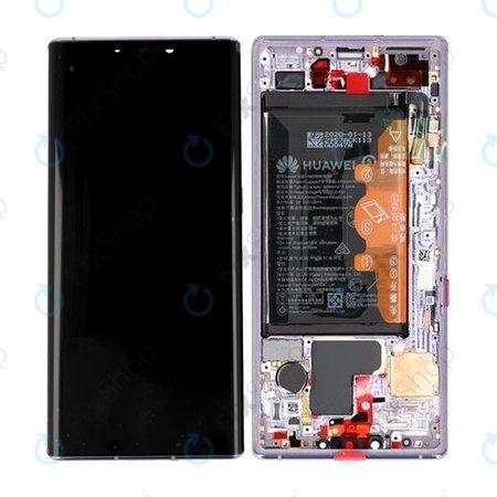 Huawei Mate 30 Pro - Ecran LCD + Sticlă Tactilă + Ramă + Baterie (Space Silver) - 02353EQX, 02353HJH