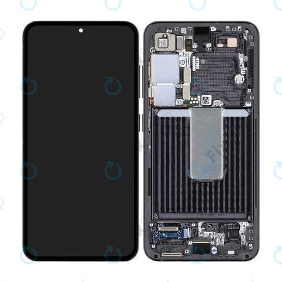 Samsung Galaxy S23 S911B - Ecran LCD + Sticlă Tactilă + Ramă (Phantom Black) OLED