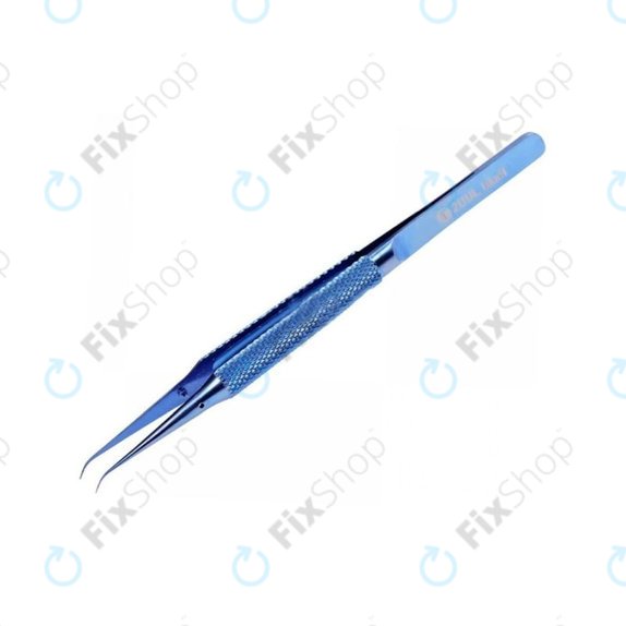 2UUL BlueT Cap curbat - Pensetă din titan cu cap curbat (vârf 0,1 mm)