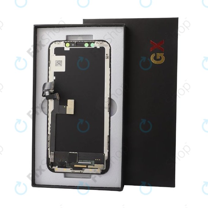 Ecran Hard OLED pentru iPhone XS Max, Sticlă tactilă cu ramă, FixPremium