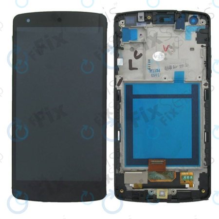 LG Nexus 5 D821 - Ecran LCD + Sticlă Tactilă + Ramă (Black) - ACQ86661402 Genuine Service Pack