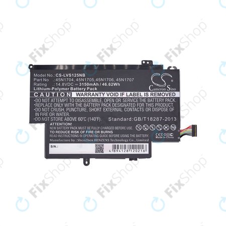 Baterie pentru Lenovo ThinkPad Yoga 12, Yoga S1, 3150mAh, Li-Pol, 14.8V, 45N1704, HQ