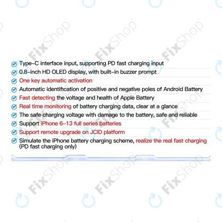 JC BT01 - Charging Board pentru baterii (iPhone 6 - 13 Pro Max)