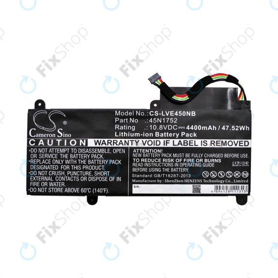 Baterie pentru Lenovo ThinkPad E450, E455, E460, E465, T470p, ThinkPad Edge E450 i7, 4400mAh, Li-Ion, 10.8V, 45N1752, HQ