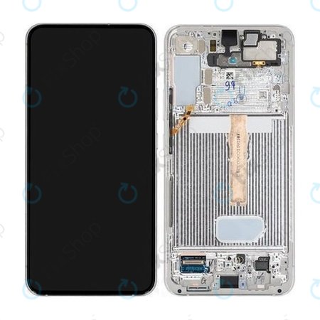 Samsung Galaxy S22 Plus S906B - Ecran LCD + Sticlă Tactilă + Ramă (Phantom White) - GH82-27500B, GH82-27501B Genuine Service Pack