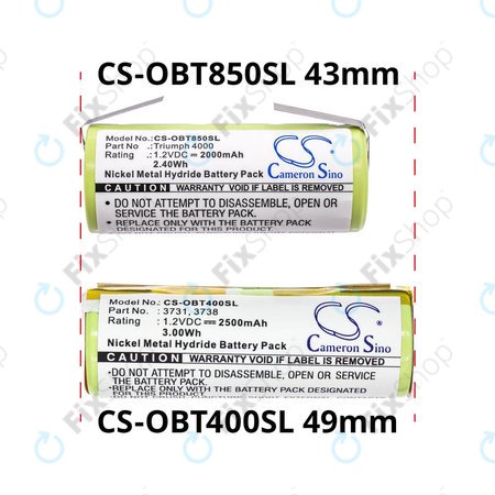 Baterie pentru Oral-B Professional Care, Triumph, 2500mAh, Ni-MH, 1.2V, 3731, HQ