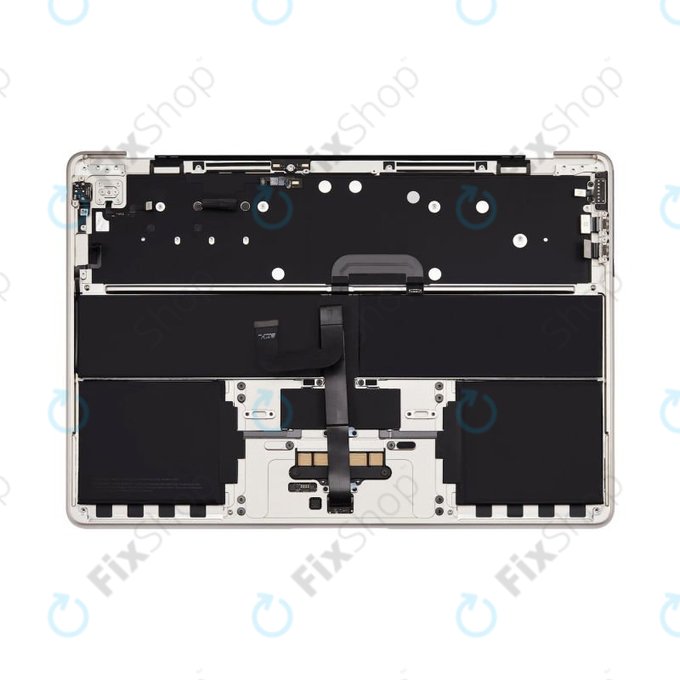 Ramă superioară tastatură pentru MacBook Air 13", A3113 (2024), cu tastatură US și baterie, Starlight, 661-40229, Genuine Apple