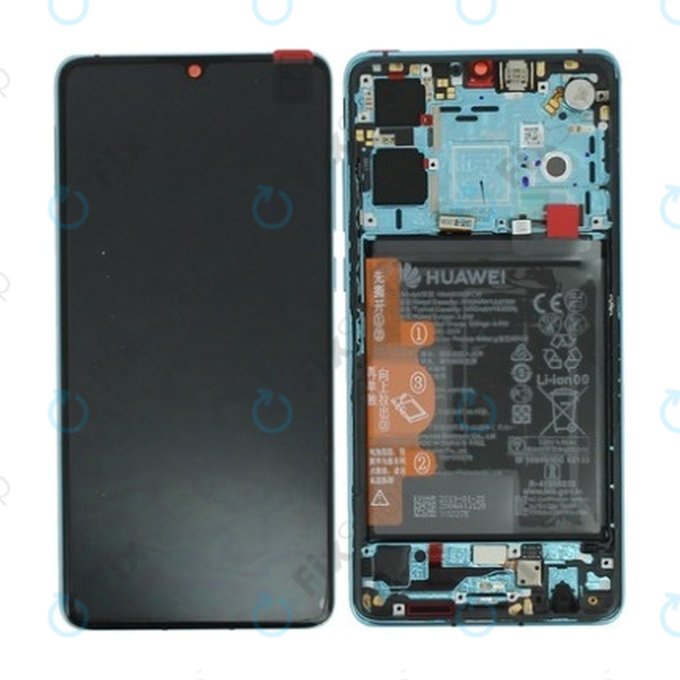 Huawei Honor 20e - Ecran LCD + Sticlă Tactilă + Ramă + Baterie (Phantom Blue) - 02353QEN Genuine Service Pack