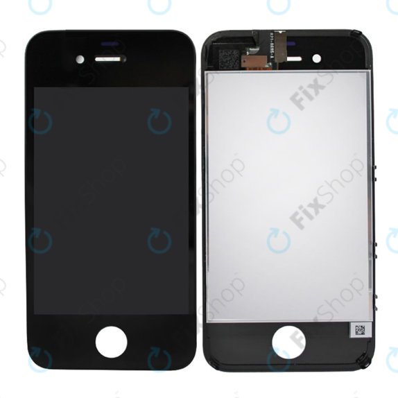 Ecran pentru iPhone 4S, Black, Sticlă tactilă cu ramă
