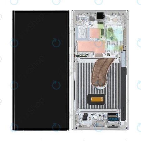Samsung Galaxy S23 Ultra S918B - Ecran LCD + Sticlă Tactilă + Ramă (Lime) (Sky Blue) - GH82-30466G, GH82-30465G Genuine Service Pack