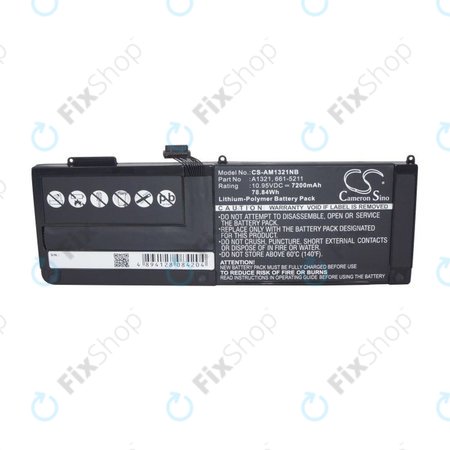 Apple MacBook Pro 15" A1286 (Mid 2009 - Mid 2010) - Baterie A1321 7200mAh HQ