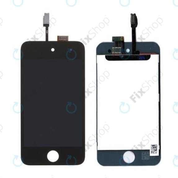 Ecran LCD pentru iPod Touch (4th Gen), Black, Sticlă tactilă cu ramă