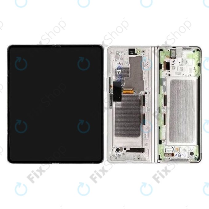 Samsung Galaxy Z Fold 3 F926B - Ecran LCD + Sticlă Tactilă + Ramă (Phantom Silver) - GH82-26283C, GH82-26284C Genuine Service Pack