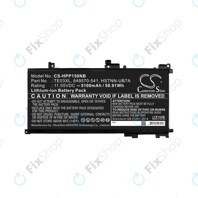 Baterie pentru HP Omen 15, Pavilion 15, WASD 15, 5100mAh, Li-Ion, 11.55V, TE03XL, HQ