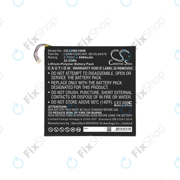 Baterie pentru Lenovo Miix 300, Miix 310, 6900mAh, Li-Pol, 3.7V, LENM1029CWP, HQ