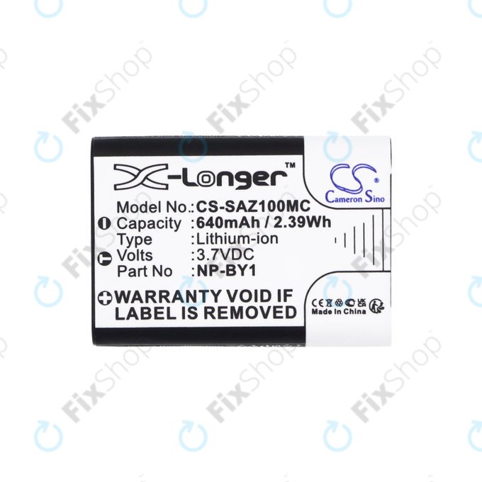 Baterie pentru Sony HDR-AZ1, 640mAh, Li-Ion, 3.7V, NP-BY1, HQ