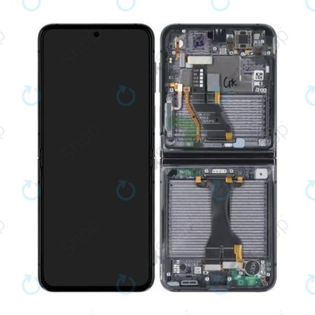 Samsung Galaxy Z Flip 5 F731B - Ecran LCD + Sticlă Tactilă + Ramă (Graphite) - GH82-31827A Genuine Service Pack