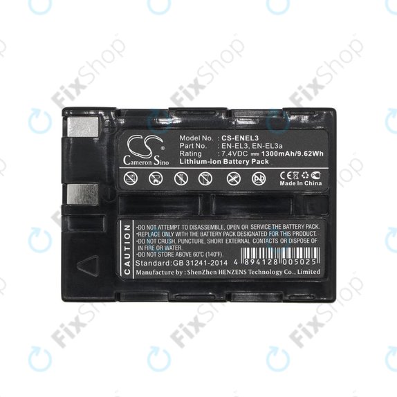 Baterie pentru Nikon D100, D50, D70, D70s, 1300mAh, Li-Ion, 7.4V, EN-EL3, HQ