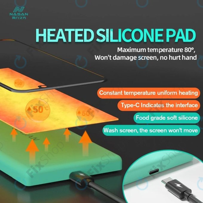 Nasan - Pernă de încălzire compactă pentru demontarea ecranelor LCD