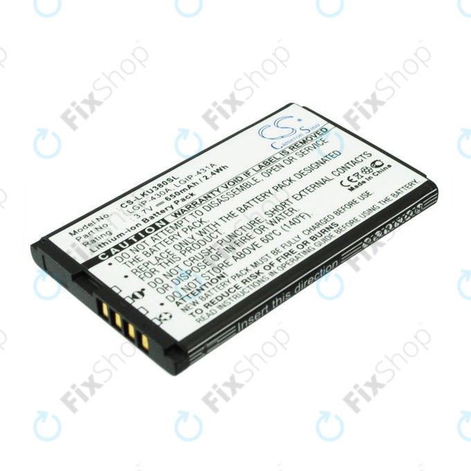 Baterie pentru LG 230 Nite, 650mAh, Li-Ion, 3.7V, LGIP-430A, HQ