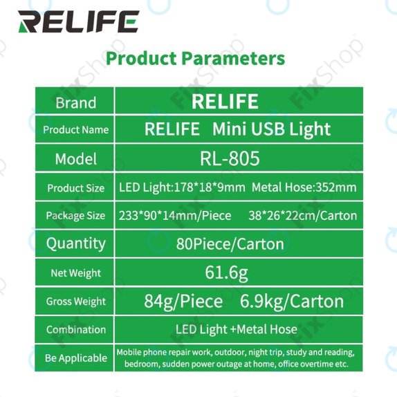 Relife RL-805 - Mini lampă LED USB