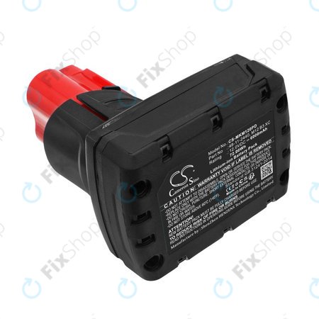 Baterie pentru Milwaukee M12 Redlithium XC 4.0, 6000mAh, Li-Ion, 12V, M12 B3 XC, M12 B4 XC, HQ