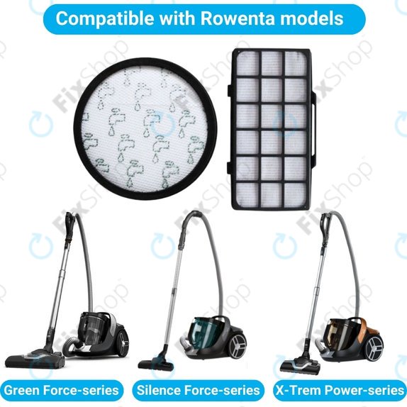 Rowenta Green Force, Silence Force, X-Trem Power - Set de filtre